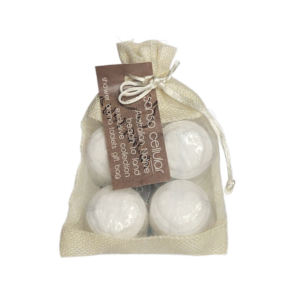 Australian Native Aroma Shower Steamer Tablet Gift Bag I 4 Tablets