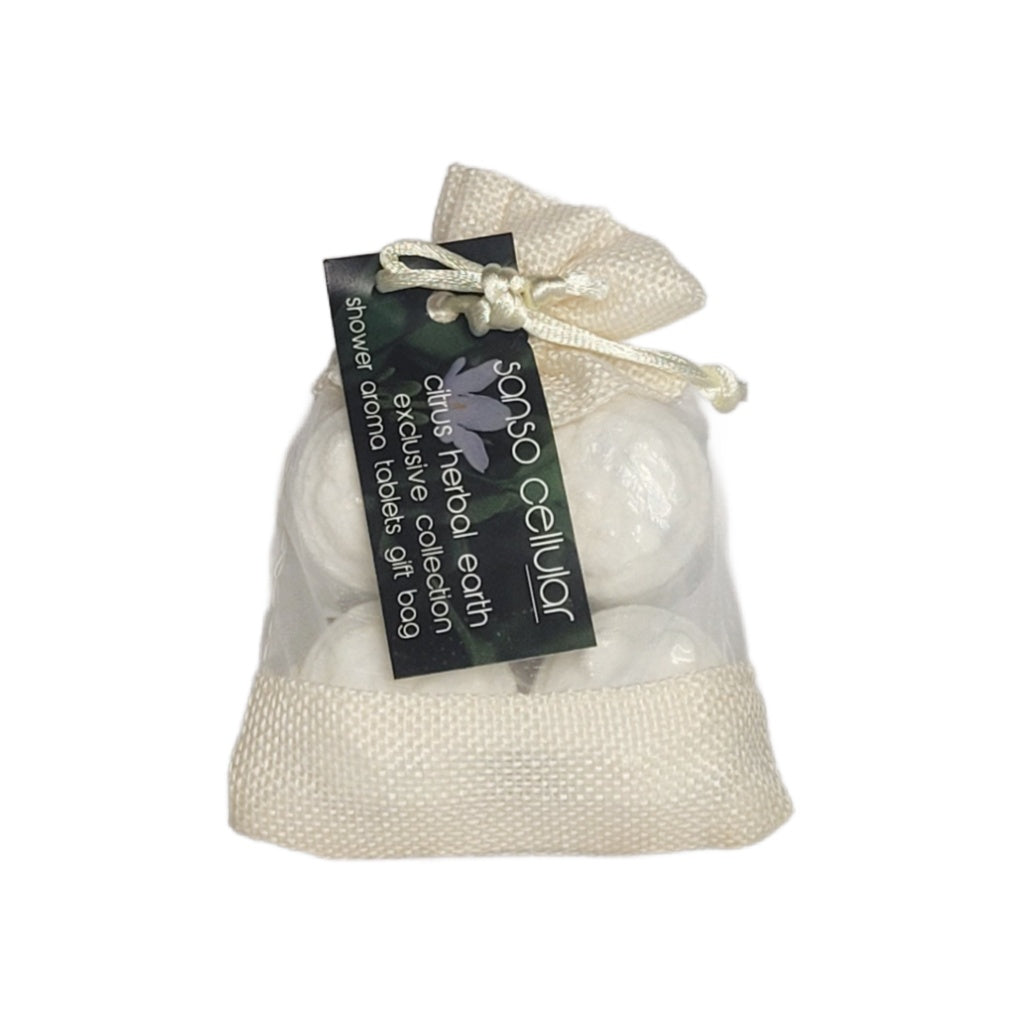 Citrus I Herbal Aroma Shower Steamer Tablet Gift Bag I 4 Tablets