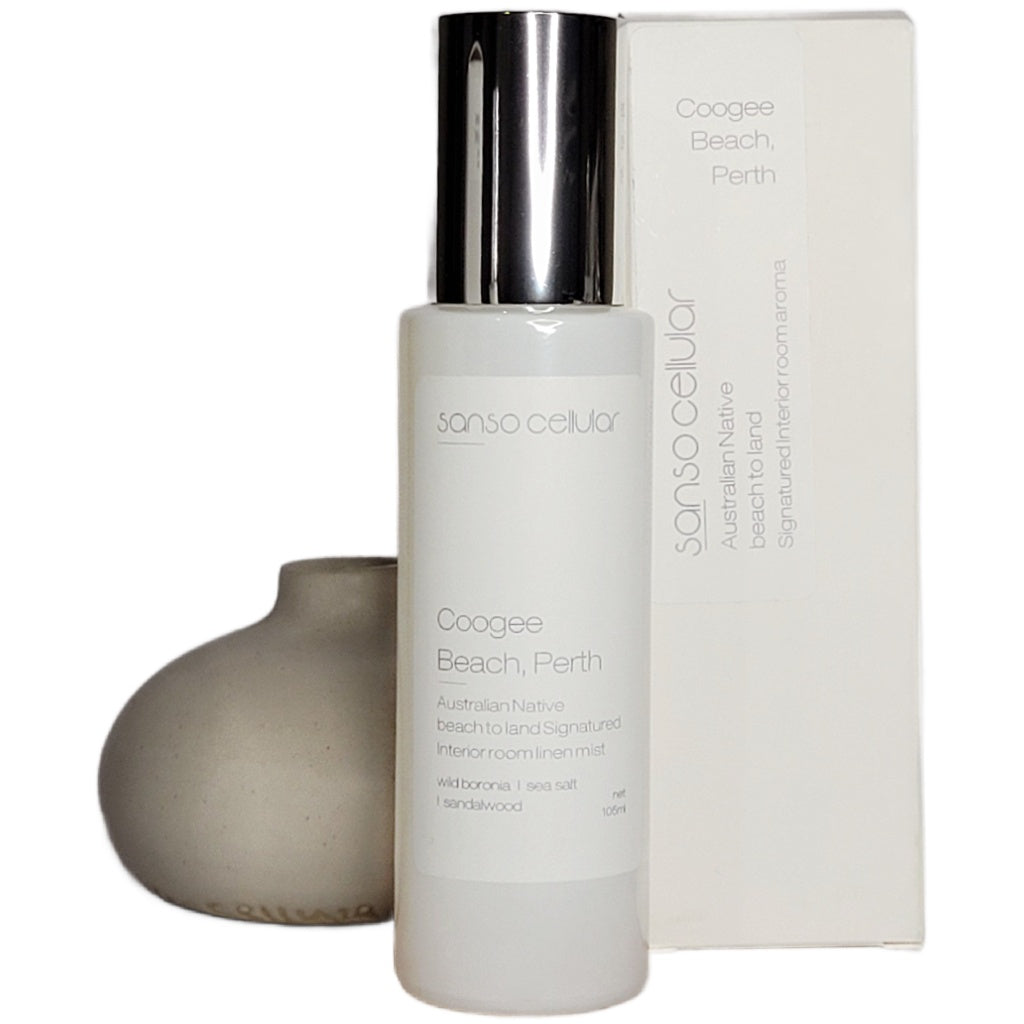 Coogee Beach Perth Signature Interior Room Linen Mist I Coastal Floral