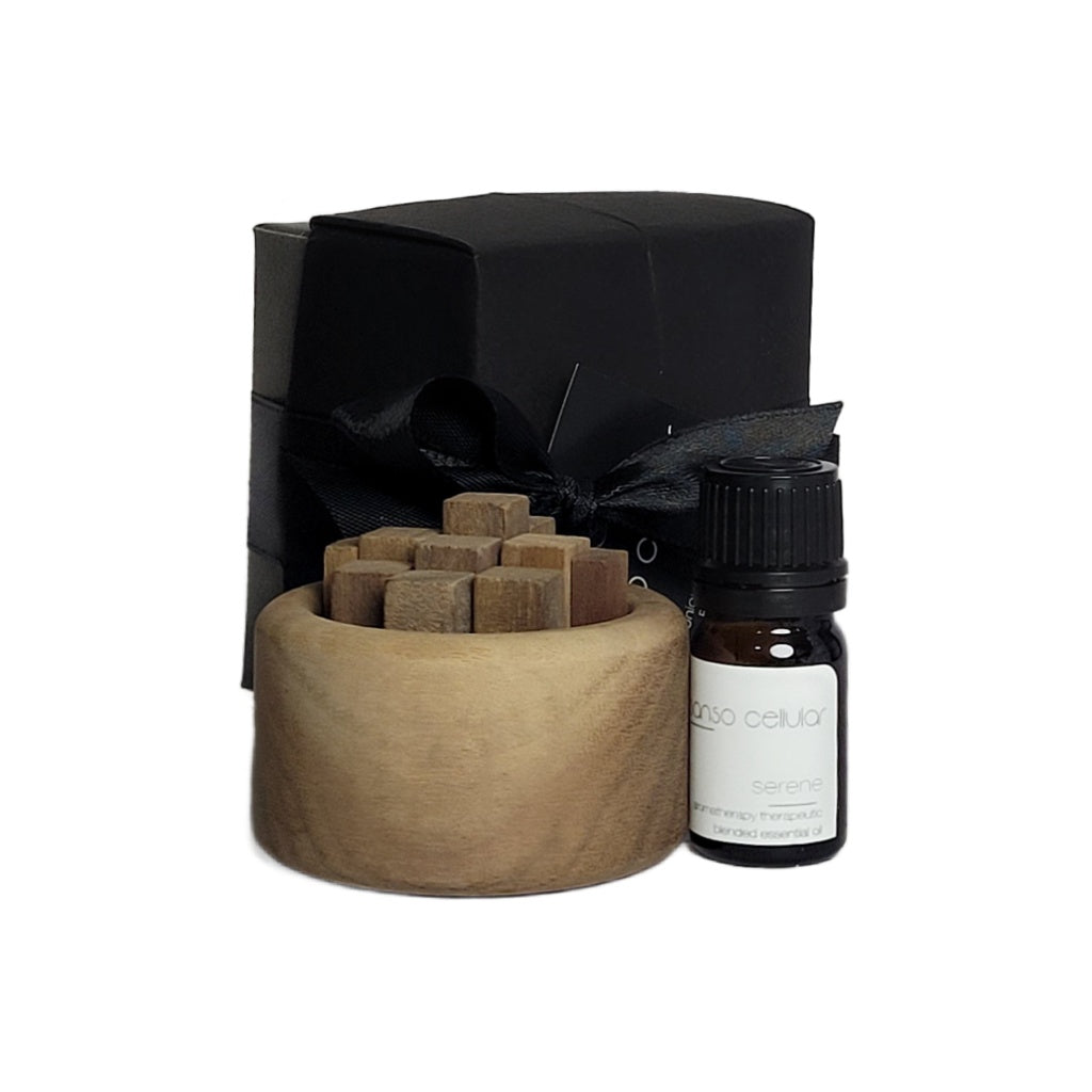Serene Aromatherapy Pure Essential Oil I Wood Diffuser Gift Box