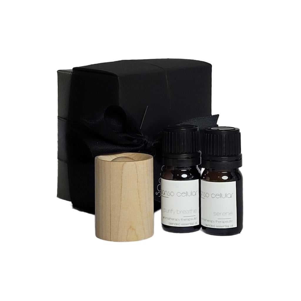 Aromatherapy Pure Essential Oils I Wood Diffuser Gift Box