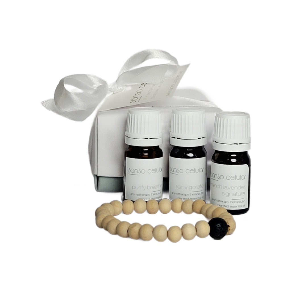 Calm Relax Aromatherapy Pure Essential Oil I Wood Lava Bracelet