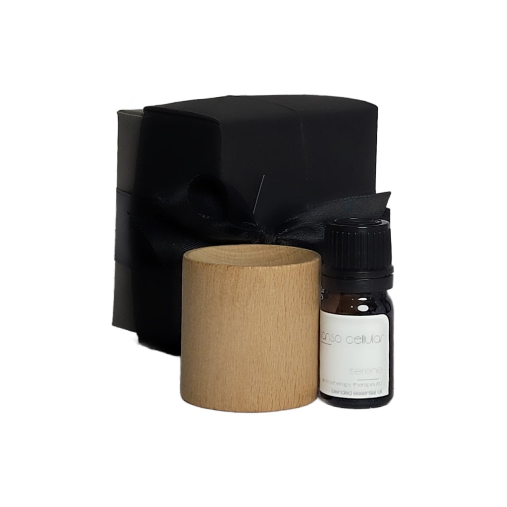 Serene Aromatherapy Pure Essential Oil I Wood Diffuser Gift Box