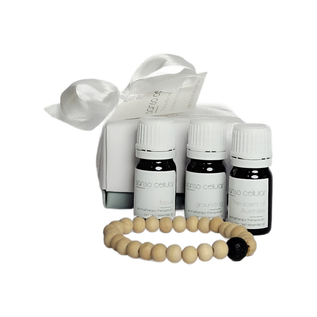 Uplifting Aromatherapy Pure Essential Oil I Wood Lava Bracelet