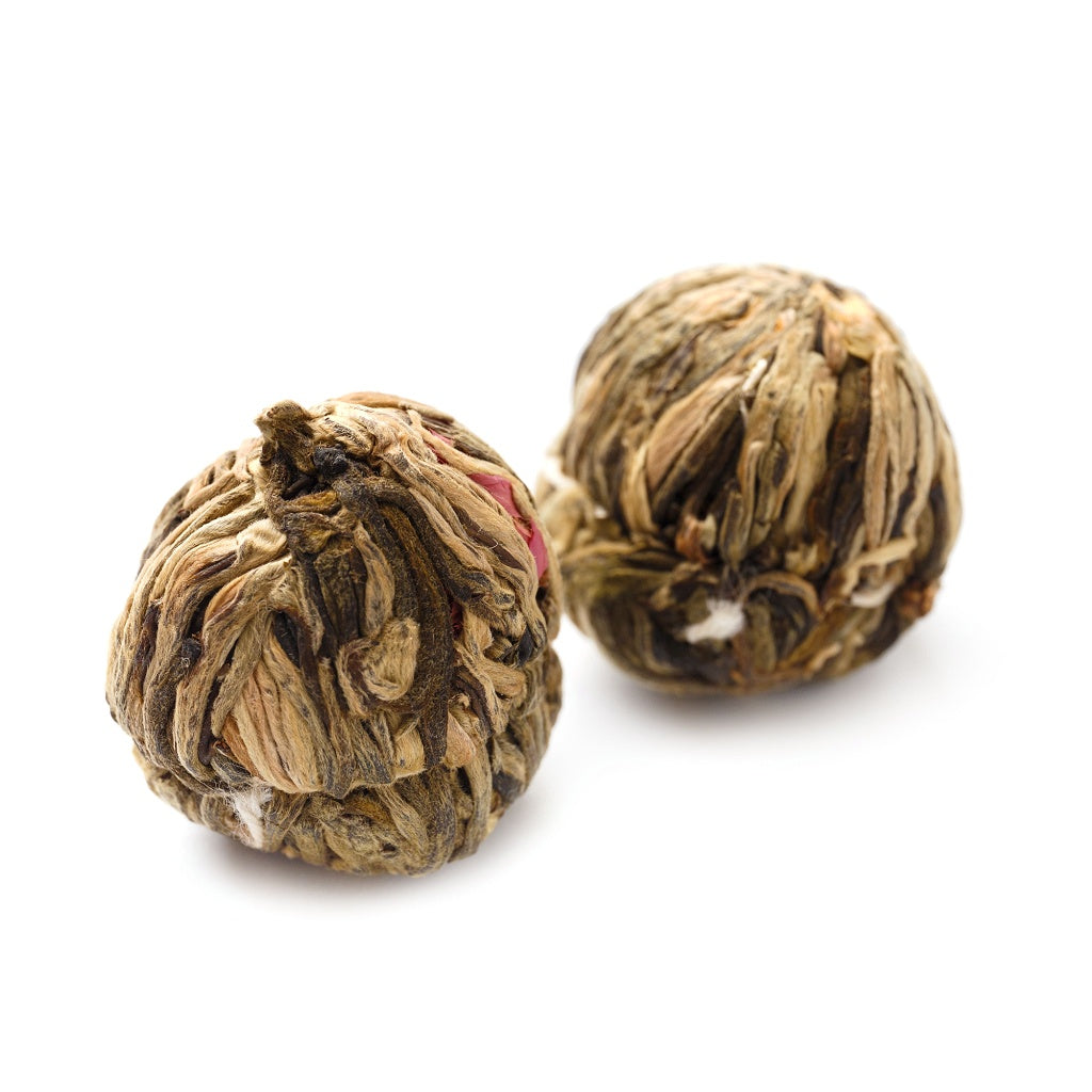 Lemon with Rose Bud Flower Blooming Black Tea Ball