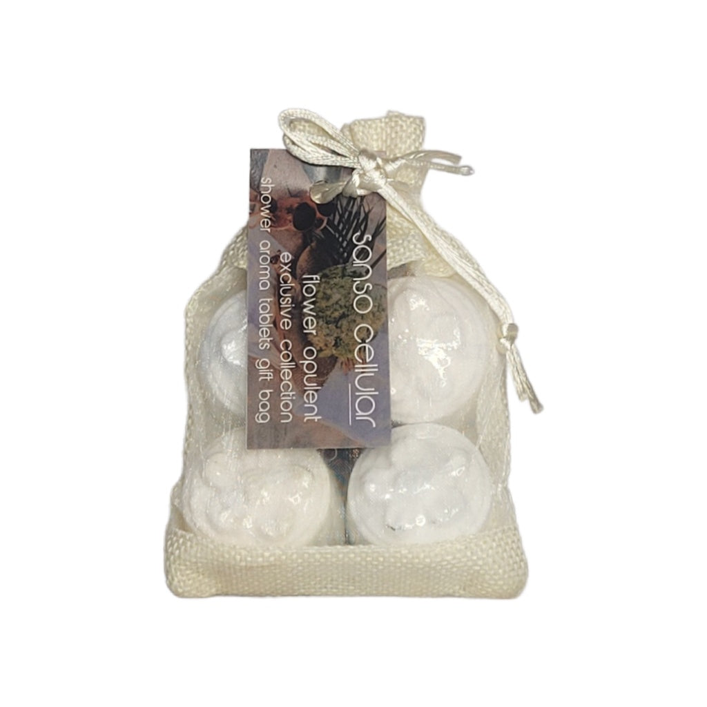 Flower Aroma Shower Steamer Tablet Gift Bag I 4 Tablets