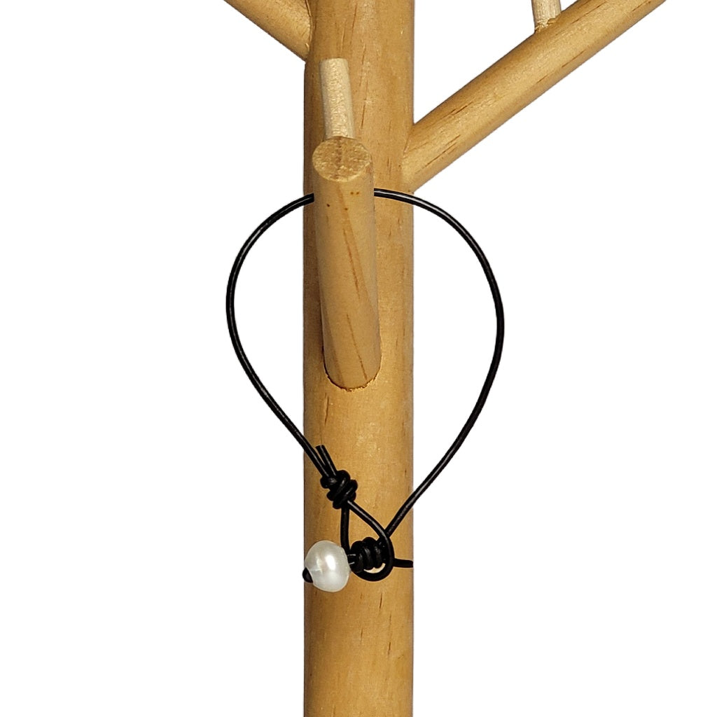 Fresh Water Pearl Leather Choker and Bracelet Collection