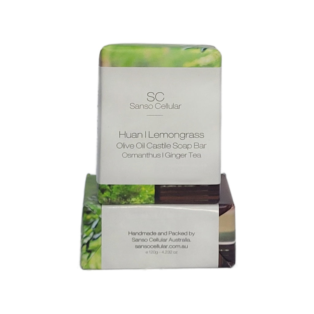 Huan I Lemongrass with Osmanthus Ginger Tea I Olive Oil Castile Soap Bar