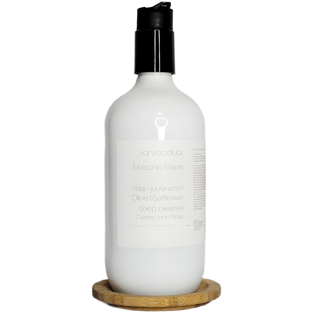Maschio I Leathermoss Olive Safflower Deep Cleanse Castile Body Wash