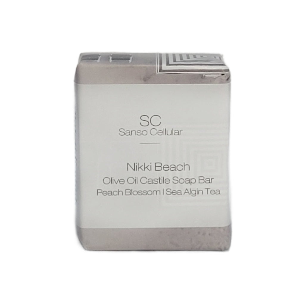 Nikki Beach with Peach Blossom, Sea Algin Tea I Olive Oil Castile Soap Bar