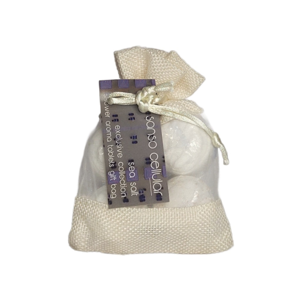 European Sea Salt Escape Aroma Shower Steamer Tablet Gift Bag I 4 Tablets