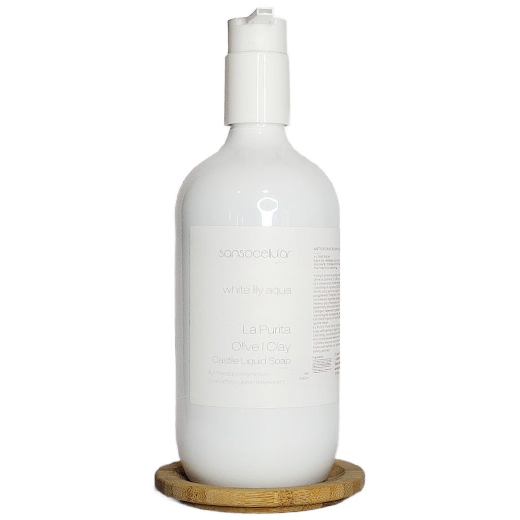 White Lily Aqua Olive I Clay Castile Luxurious Body Wash